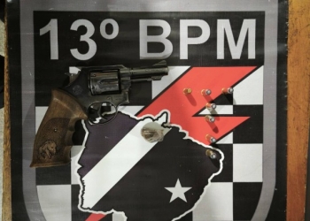 Força Tática do 13º BPM apreende arma de fogo escondida em manta de recém-nascido em Aparecida do Taboado