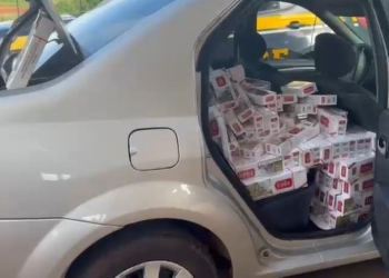 PRF apreende eletrônicos e cigarros em Sidrolândia (MS)