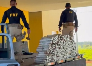 PRF apreende 337 Kg de maconha em Ivinhema (MS)