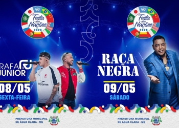 Água Clara confirma Raça Negra e Rafa & Junior na Festa das Nações 2026 com entrada gratuita