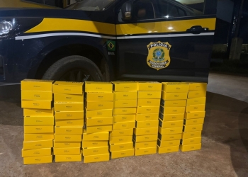 PRF apreende celulares em Água Clara (MS)