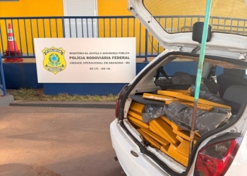 PRF apreende 169 Kg de maconha em Nova Andradina (MS)