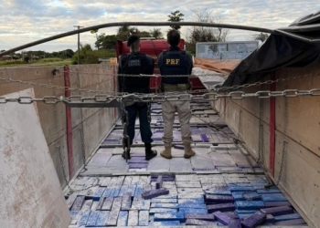 PRF e PM apreendem 4 toneladas de maconha em Nova Andradina (MS)