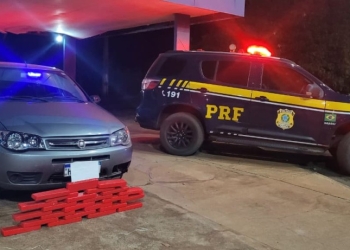 PRF apreende 22 Kg de maconha e recupera veículo em Água Clara (MS)