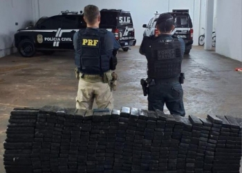 PRF e PM apreendem 353 Kg de maconha em Nova Andradina (MS)