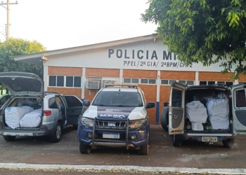Polícia Militar em Brasilândia apreende mercadorias de descaminho