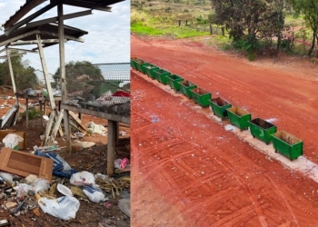 Prefeitura moderniza sistema de descarte de resíduos com instalação de 12 contêineres e apresenta solução para problema antigo na região da BR-158
