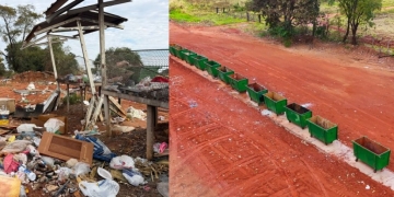 Prefeitura moderniza sistema de descarte de resíduos com instalação de 12 contêineres e apresenta solução para problema antigo na região da BR-158