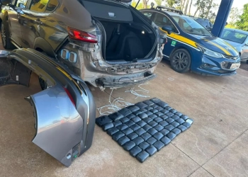PRF e DENAR da Polícia Civil apreendem mais de 41 kg de haxixe ocultos em veículo na BR-262 em Três Lagoas