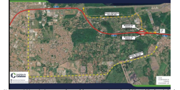 Acessos da rotatória da BR-262 serão fechados para obras do novo Posto Fiscal