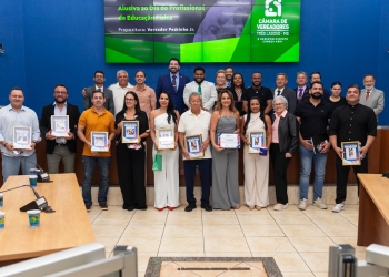 Profissionais de Educação Física são homenageados em sessão solene na Câmara de Três Lagoas