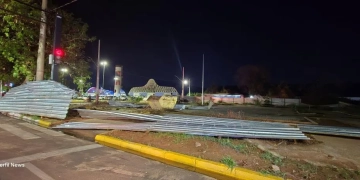 Ventos atingem 60,8 km/h e deixam rastro de estragos em Três Lagoas e mobiliza Defesa Civil