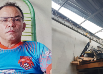 Em Água Clara| Acidente com gás em oficina deixa comerciante ferido e causa estragos materiais