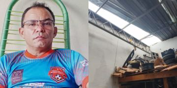 Em Água Clara| Acidente com gás em oficina deixa comerciante ferido e causa estragos materiais
